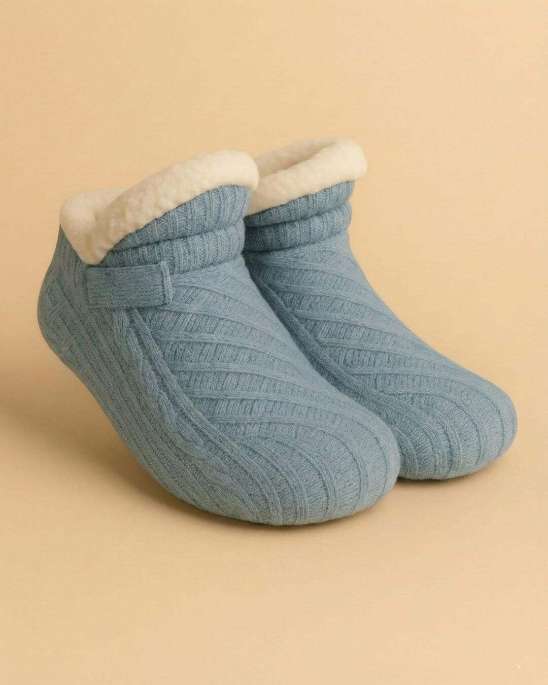 The Nordic Cable-Knit Slipper Socks