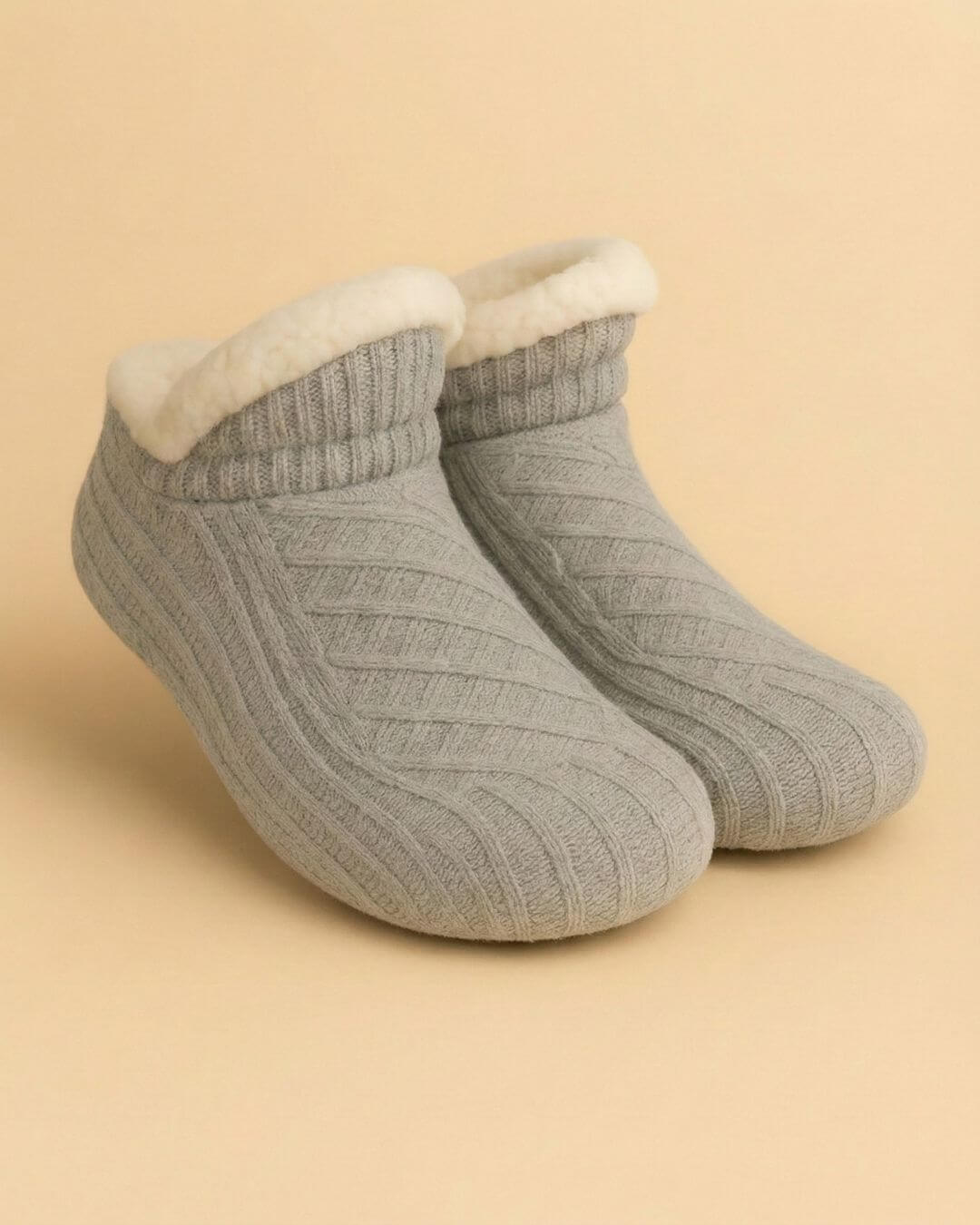 The Nordic Cable-Knit Slipper Socks