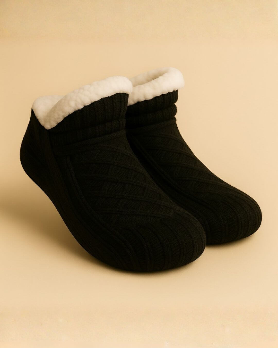 The Nordic Cable-Knit Slipper Socks