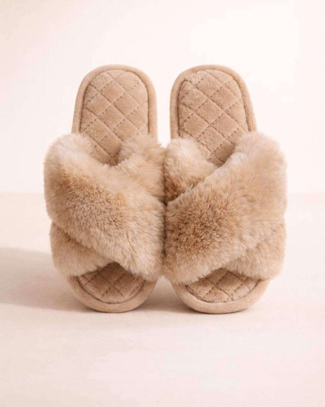 The Plush Velvet Cross-Band Slides Saint Doux