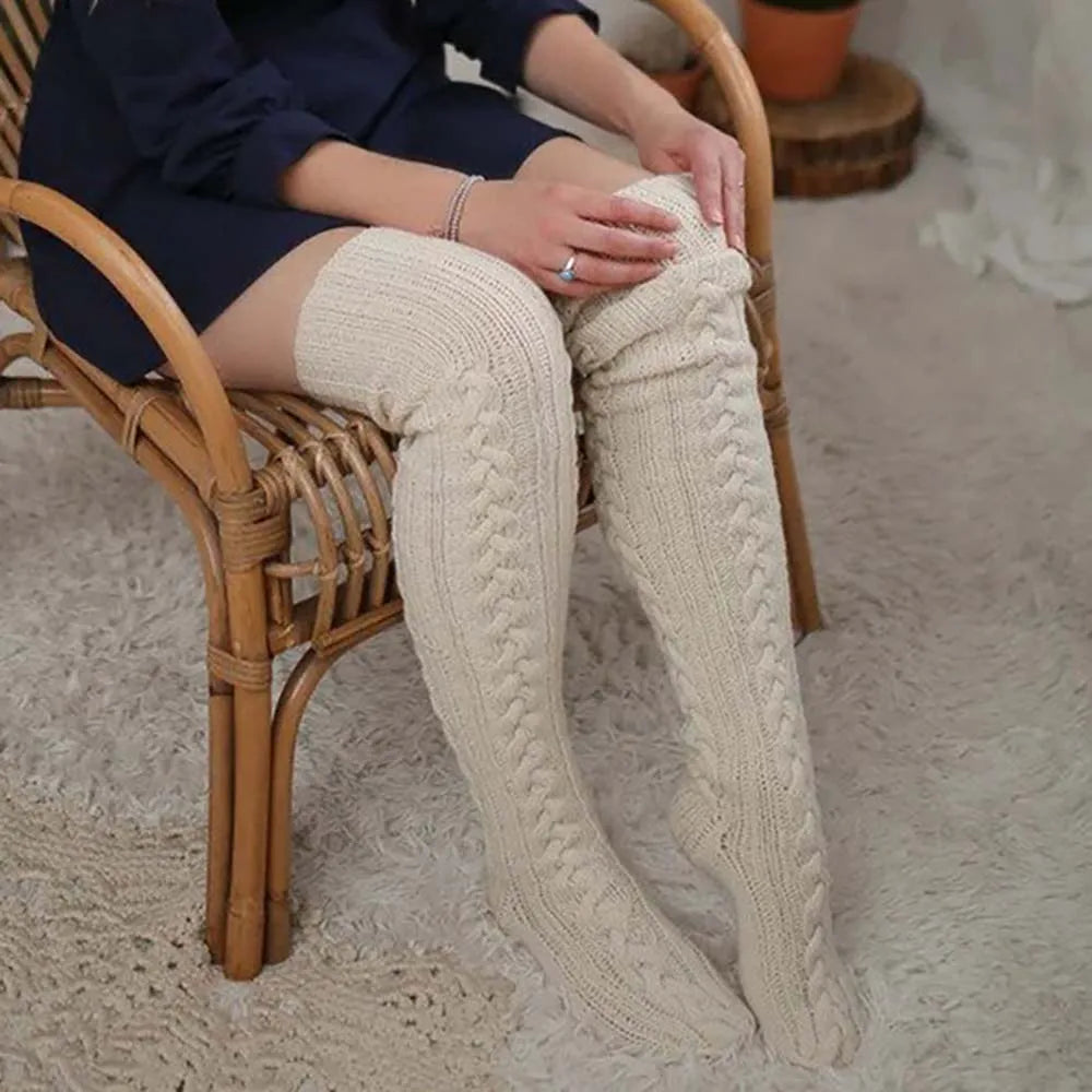The Alpine Cable-Knit Thigh Highs